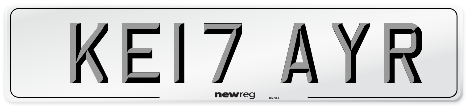 KE17 AYR Number Plate from New Reg